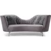 TOV PETRA GREY VELVET SOFA Living Room