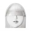 PHILLIPS COLLECTION FASHION FACE SILVER+WHITE WALL ART Wall Sculptures + Decor