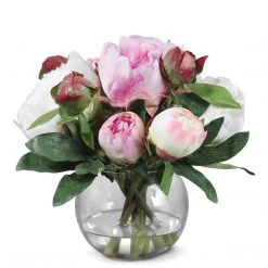 UTTERMOST PIERRE PINK PEONY BOUQUET Pillows + Decor