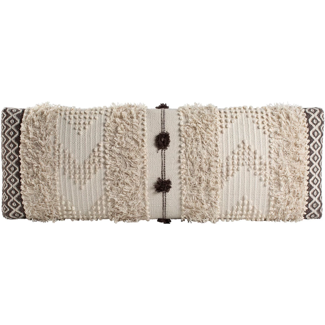 SURYA PILCRO FRINGE UPHOLSTERED BENCH 4 SURYA PILCRO FRINGE UPHOLSTERED BENCH