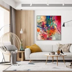 L ART "PINK MOON" CANVAS ART Wall Art