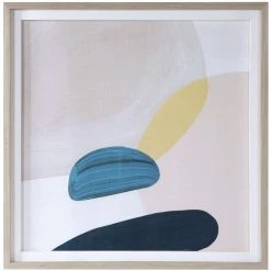 UTTERMOST "PINK PEBBLES I" GLASS FRAMED PRINT