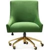 TOV PIPER GREEN VELVET SWIVEL OFFICE CHAIR