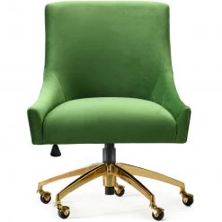 TOV PIPER GREEN VELVET SWIVEL OFFICE CHAIR