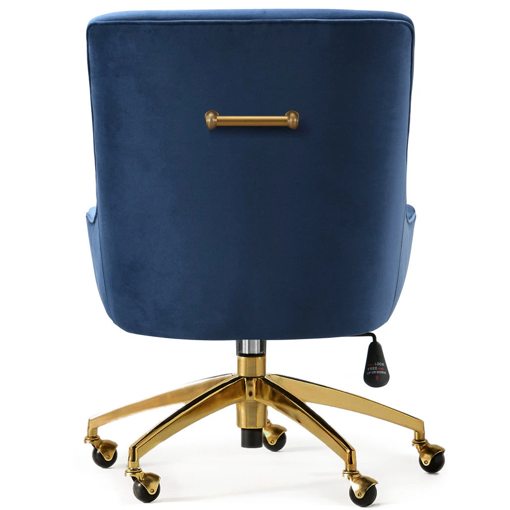 TOV PIPER NAVY VELVET SWIVEL OFFICE CHAIR 3 TOV PIPER NAVY VELVET SWIVEL OFFICE CHAIR