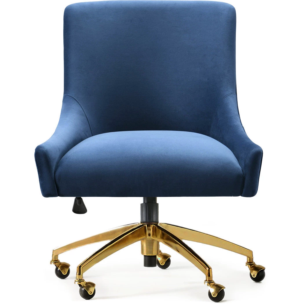 TOV PIPER NAVY VELVET SWIVEL OFFICE CHAIR 1 TOV PIPER NAVY VELVET SWIVEL OFFICE CHAIR