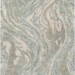 SURYA CELESTIAL WOOL + VISCOSE RUG: SLATE, OLIVE