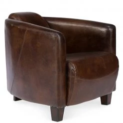 MOES SALZBURG VINTAGE LEATHER CLUB CHAIR