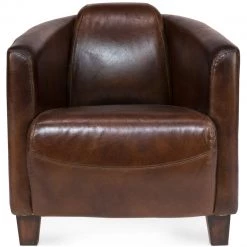 MOES SALZBURG VINTAGE LEATHER CLUB CHAIR