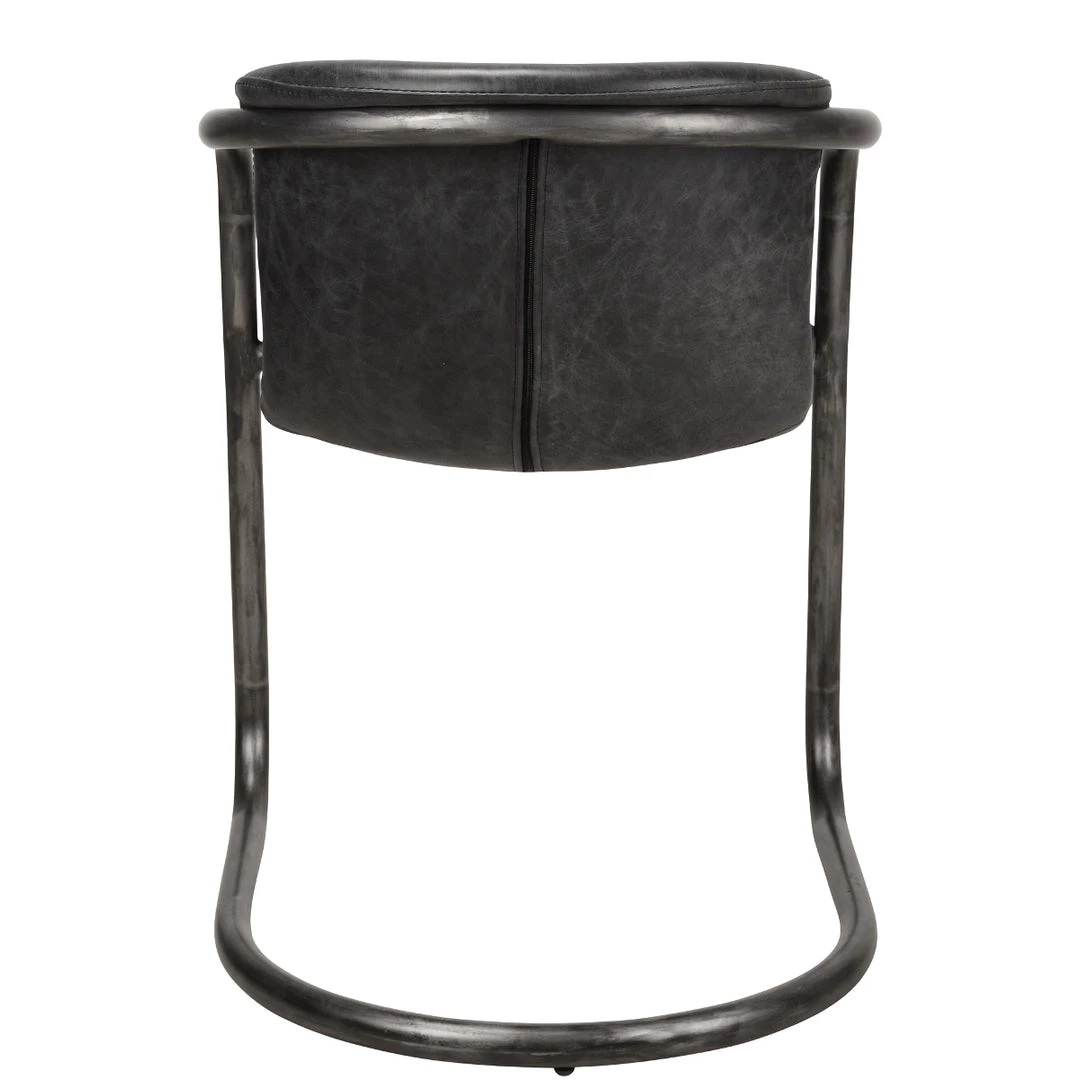 MOES Kitchen + Dining REVOLVE VINTAGE LEATHER DINING CHAIR: BLACK | SET OF 2 3 MOES Kitchen + Dining REVOLVE VINTAGE LEATHER DINING CHAIR: BLACK | SET OF 2