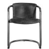 MOES Kitchen + Dining REVOLVE VINTAGE LEATHER DINING CHAIR: BLACK | SET OF 2