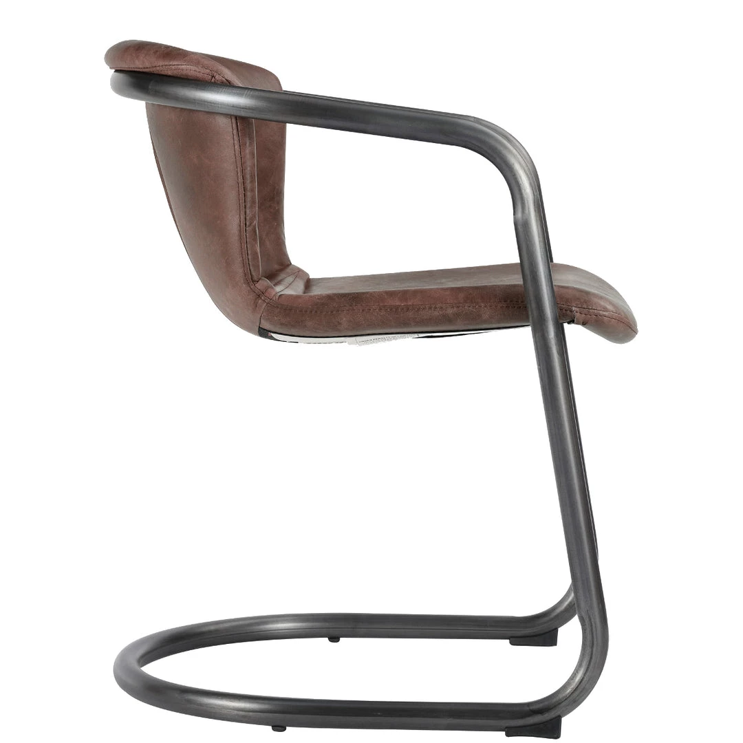 MOES Kitchen + Dining REVOLVE VINTAGE LEATHER DINING CHAIR: WHISKEY | SET OF 2 4 MOES Kitchen + Dining REVOLVE VINTAGE LEATHER DINING CHAIR: WHISKEY | SET OF 2