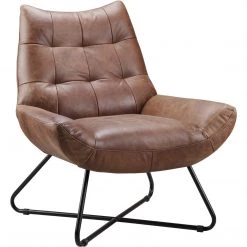 MOES Living Room GRADUATE LOUNGE CHAIR: VINTAGE BROWN LEATHER