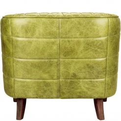 MOES MAGDELAN TUFTED LEATHER ARM CHAIR: GREEN 9 MOES MAGDELAN TUFTED LEATHER ARM CHAIR: GREEN