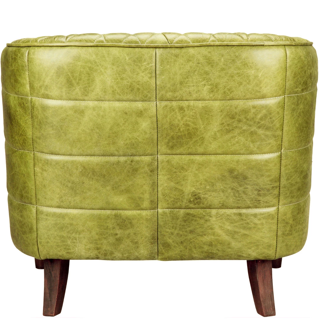 MOES MAGDELAN TUFTED LEATHER ARM CHAIR: GREEN 5 MOES MAGDELAN TUFTED LEATHER ARM CHAIR: GREEN