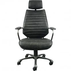 MOES INDUSTRIAL EXECUTIVE CHAIR: ANTIQUE BLACK