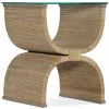 HOOKER Furniture PLAYA JUTE + GLASS END TABLE