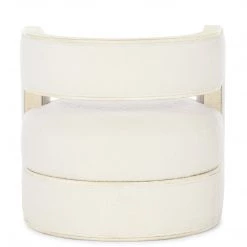 HOOKER Furniture PLUSH PEARL BURLAP TRIMMED ACCENT CHAIR 12 HOOKER Furniture PLUSH PEARL BURLAP TRIMMED ACCENT CHAIR