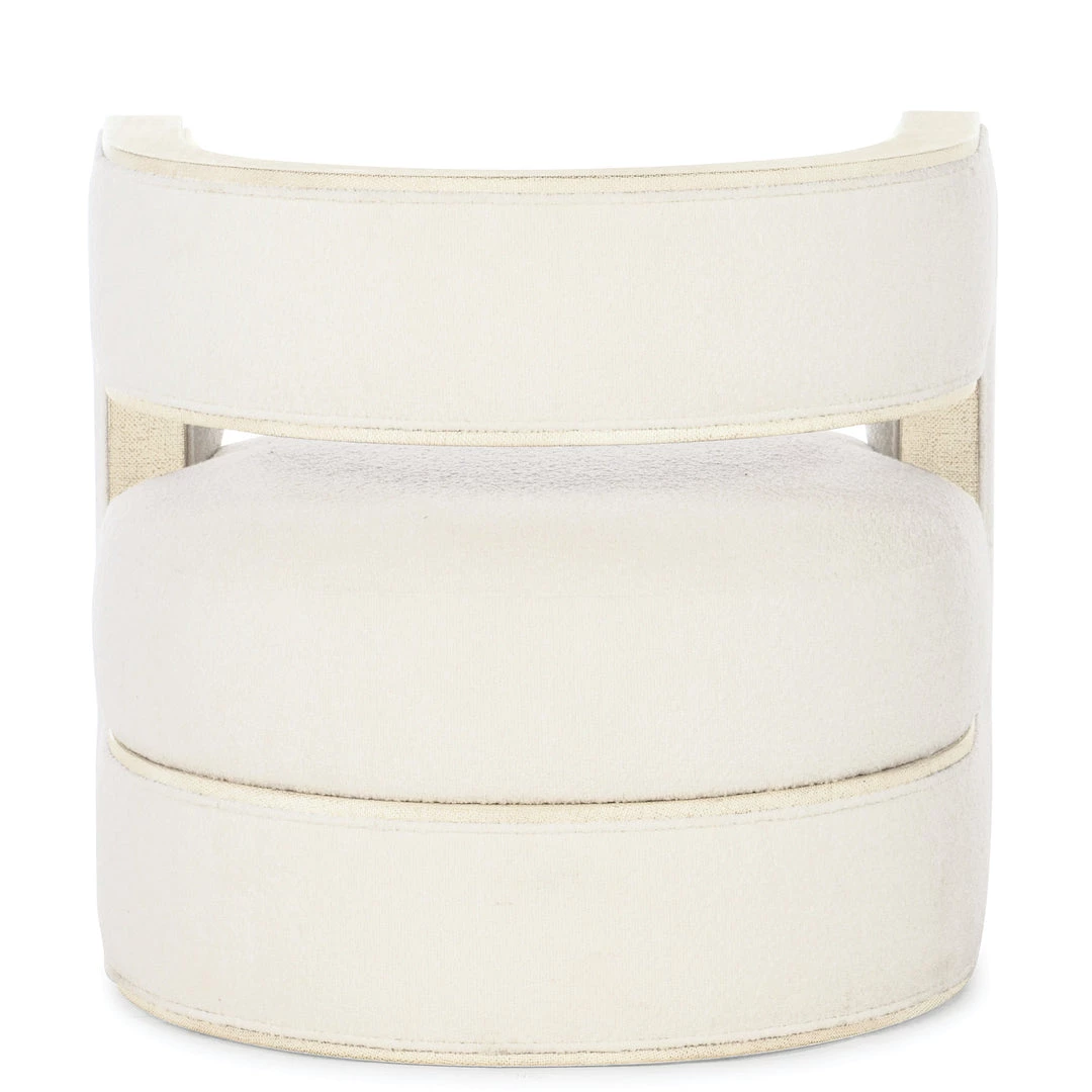 HOOKER Furniture PLUSH PEARL BURLAP TRIMMED ACCENT CHAIR 6 HOOKER Furniture PLUSH PEARL BURLAP TRIMMED ACCENT CHAIR