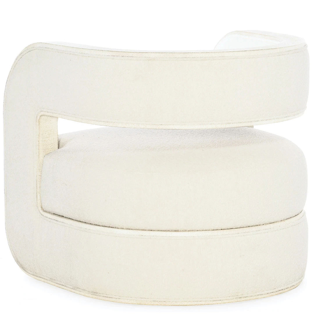 HOOKER Furniture PLUSH PEARL BURLAP TRIMMED ACCENT CHAIR 7 HOOKER Furniture PLUSH PEARL BURLAP TRIMMED ACCENT CHAIR