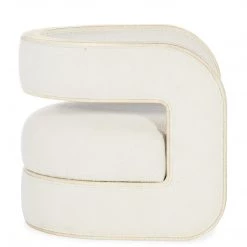 HOOKER Furniture PLUSH PEARL BURLAP TRIMMED ACCENT CHAIR 11 HOOKER Furniture PLUSH PEARL BURLAP TRIMMED ACCENT CHAIR