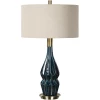 UTTERMOST POLINA INK BLUE CERAMIC LAMP