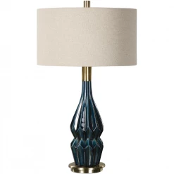 UTTERMOST POLINA INK BLUE CERAMIC LAMP