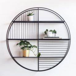 MOES Living Room PORTAL CIRCLE FLOATING WALL SHELF