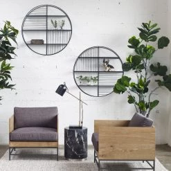 MOES Living Room PORTAL CIRCLE FLOATING WALL SHELF