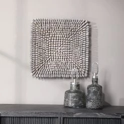UTTERMOST PORTSIDE WOOD WALL TILE: MATTE WHITE Wall Sculptures + Decor 41 UTTERMOST PORTSIDE WOOD WALL TILE: MATTE WHITE Wall Sculptures + Decor