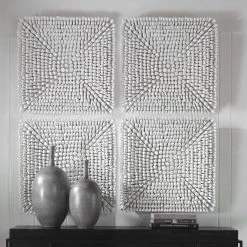 UTTERMOST PORTSIDE WOOD WALL TILE: MATTE WHITE Wall Sculptures + Decor 26 UTTERMOST PORTSIDE WOOD WALL TILE: MATTE WHITE Wall Sculptures + Decor