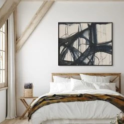 L ART "POSITIVE FLOW III" NATURAL CANVAS ART