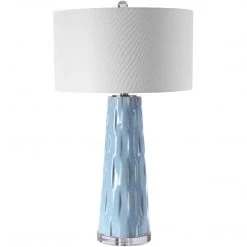 UTTERMOST POWDER BLUE GLAZED CERAMIC TABLE LAMP