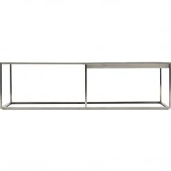 NUEVO PRANA WHITE MARBLE + STAINLESS STEEL COFFEE TABLE Living Room