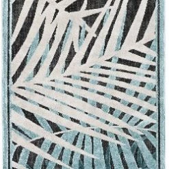SURYA TROPICS OUTDOOR RUG: AQUA, WHITE