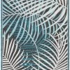 SURYA TROPICS OUTDOOR RUG: AQUA, WHITE