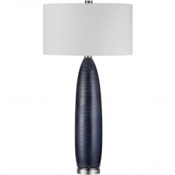 UTTERMOST PRUSSIAN BLUE GLAZE CERAMIC LAMP
