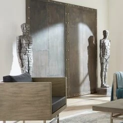 PHILLIPS COLLECTION PUZZLE MAN SCULPTURE BLACK/ALUMINUM ALUMINUM Pillows + Decor