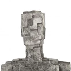 PHILLIPS COLLECTION PUZZLE MAN SCULPTURE BLACK/ALUMINUM ALUMINUM Pillows + Decor
