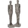 PHILLIPS COLLECTION PUZZLE MAN SCULPTURE BLACK/ALUMINUM ALUMINUM Pillows + Decor