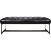 MOES WYATT BLACK LEATHER BEDROOM BENCH