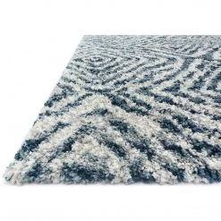 LOLOI QUINCY 01 SHAG RUG: BLUE
