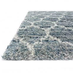 LOLOI QUINCY 03 SHAG RUG: BLUE