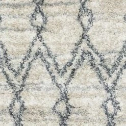 LOLOI QUINCY 04 SHAG RUG: SAND, GRAPHITE