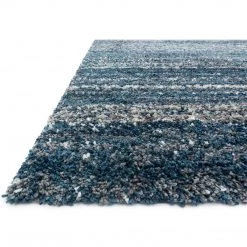 LOLOI QUINCY 05 SHAG RUG: NAVY