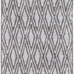 SURYA OTTO RUG: CHARCOAL, PALE BLUE