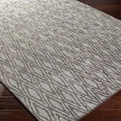 SURYA OTTO RUG: CHARCOAL, PALE BLUE