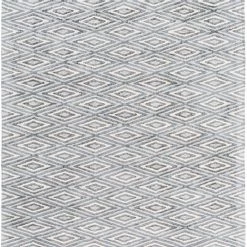 SURYA OREN RUG: CHARCOAL, LIGHT GREY
