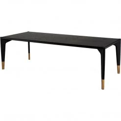 NUEVO QUATTRO BLACK ONYX OAK DINING TABLE