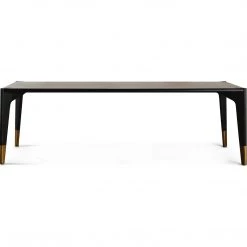 NUEVO QUATTRO BLACK ONYX OAK DINING TABLE